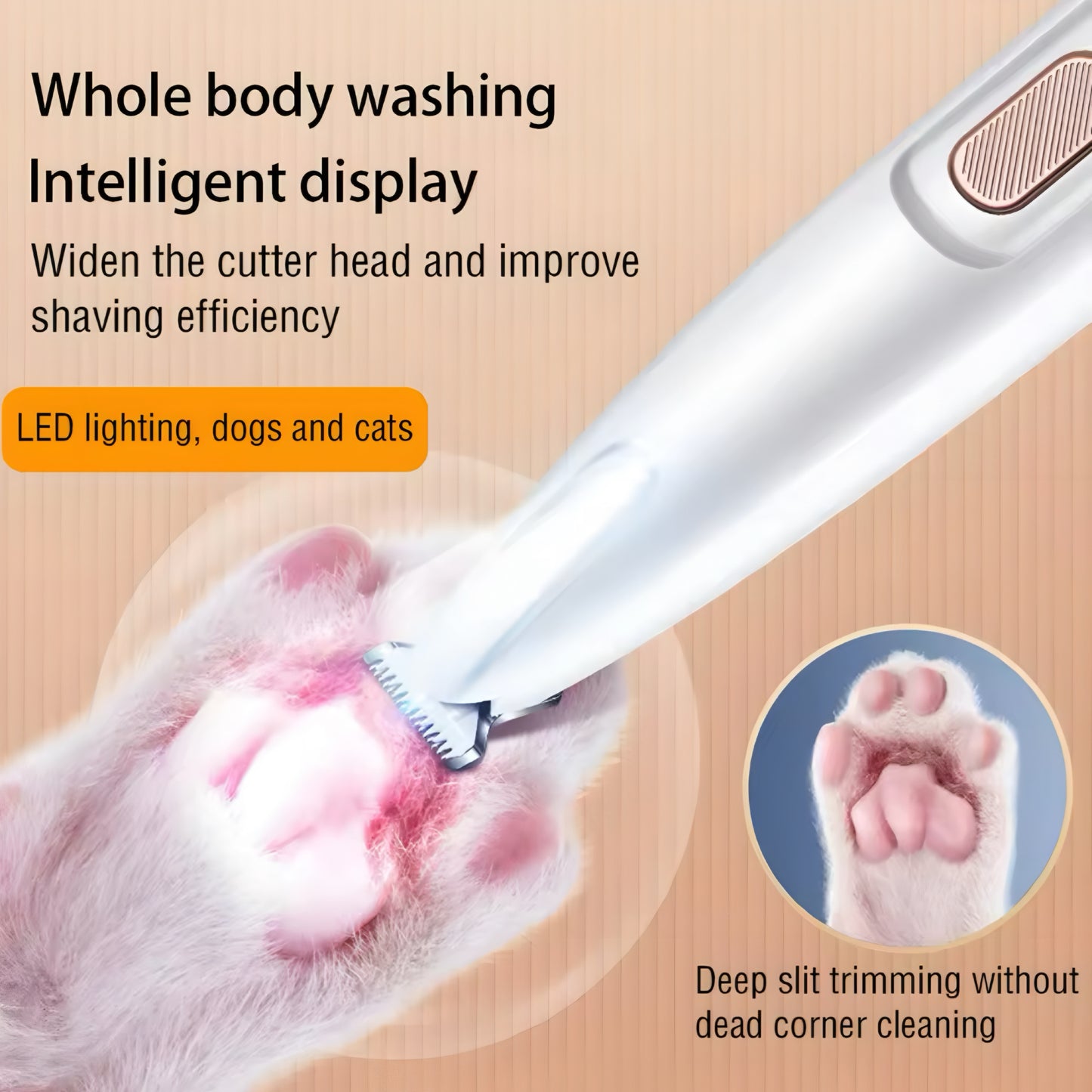 USB Paw Trimmer with LED Light